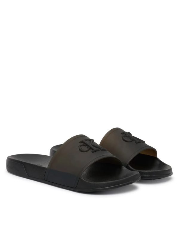 New Collection CALVIN KLEIN JEANS POOL SLIDES TRIPPLE BLACK