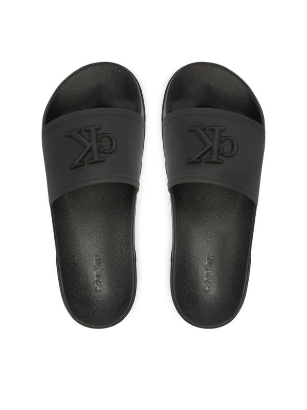 New Collection CALVIN KLEIN JEANS POOL SLIDES TRIPPLE BLACK