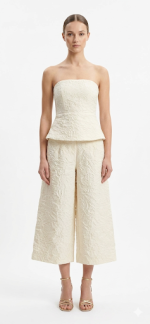 Clothing CKONTOVA TEXTURED BUSTIER AND ZIP CULOTTE