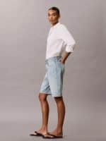 New Collection CALVIN KLEIN LOGO TAPE DENIM BERMUDA SHORTS
