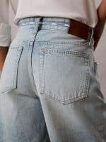 New Collection CALVIN KLEIN LOGO TAPE DENIM BERMUDA SHORTS