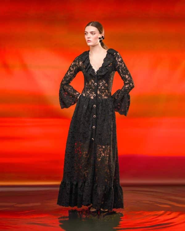 New Collection C.MANOLO BLACK MAXI DRESS