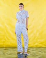 New Collection C.MANOLO WHITE LACE SHIRT