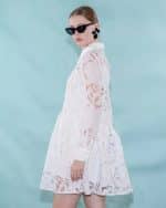 New Collection C.MANOLO LACE KOLLARED MINI DRESS