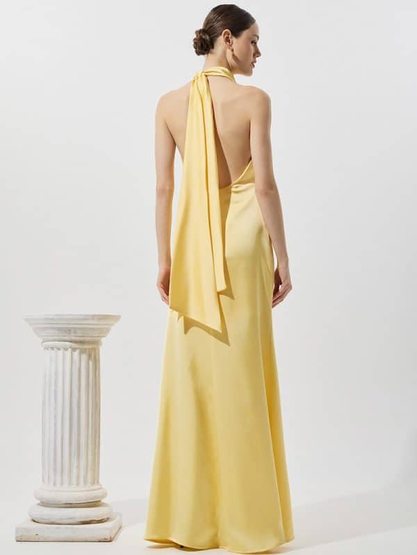 New Collection BE YOU LONG SATIN DRESS