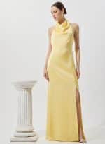 New Collection BE YOU LONG SATIN DRESS
