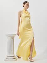 New Collection BE YOU LONG SATIN DRESS