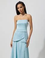 New Collection BE YOU SKY BLUE BROCADE TWO PIECE SET