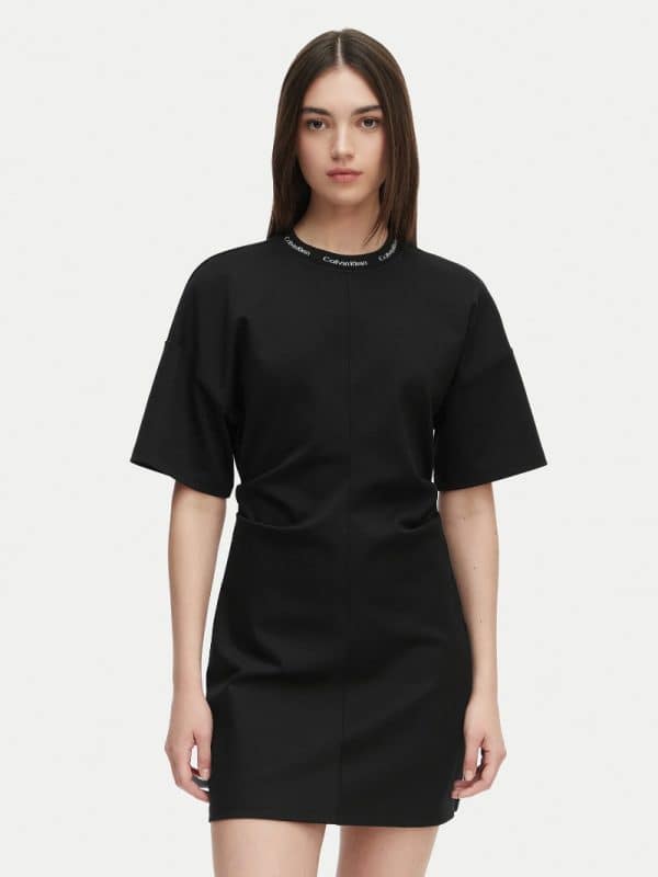 New Collection CALVIN KLEIN JEANS BLACK BOXY FIT DRESS