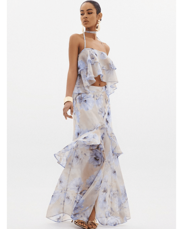 New Collection ANNA SAMOUKA AZURE FLORAL TWO PIECE SET