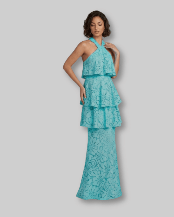 New Collection BE YOU LACE RUFFLE LONG DRESS