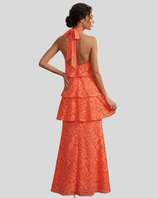 New Collection BE YOU LACE RUFFLE LONG DRESS
