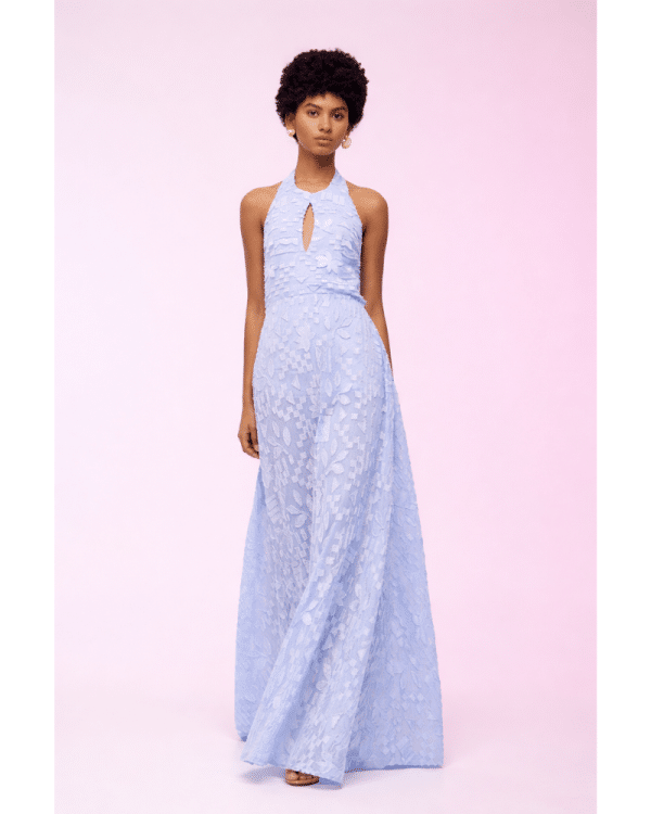 New Collection BE YOU PASTEL BLUE HALTERNECK MAXI DRESS