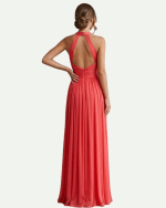 New Collection BE YOU PLEATED HALTER MAXI DRESS