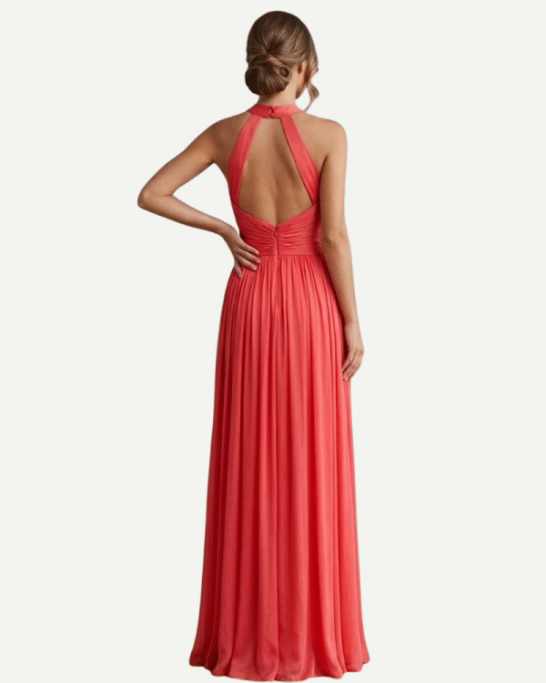 New Collection BE YOU PLEATED HALTER MAXI DRESS