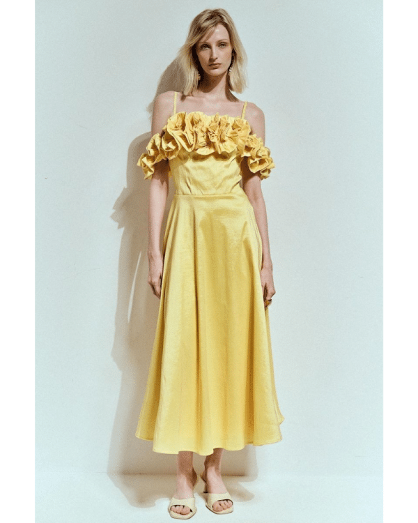 New Collection BE YOU RUFFLE MIDI DRESS