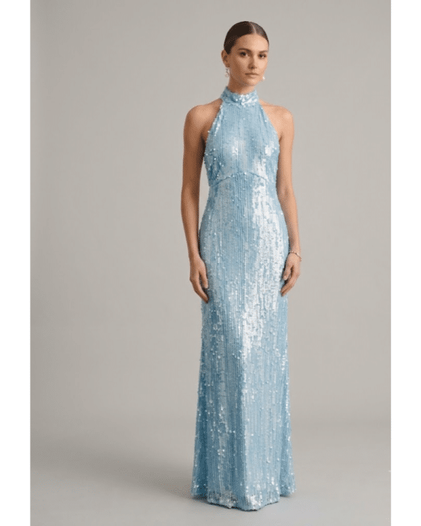 Default BE YOU SEQUINED OPEN BACK LONG DRESS