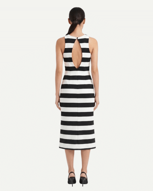 New Collection CKONTOVA STRIPED MIDI DRESS