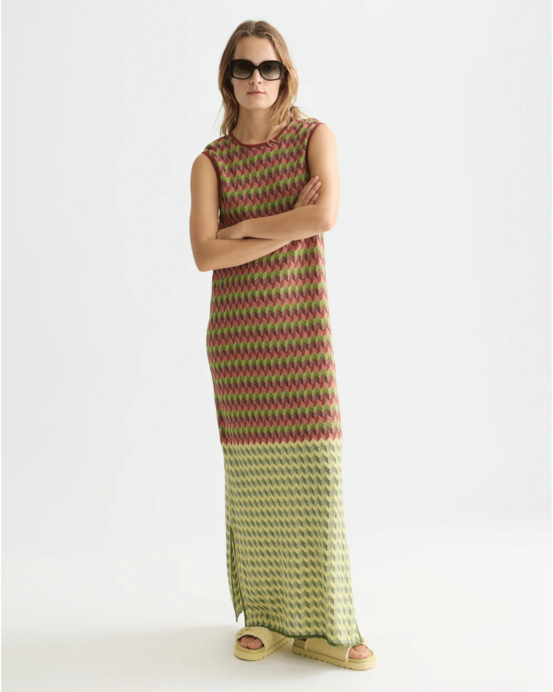 New Collection SCOTCH & SODA CHEVRON KNITTED MAXI DRESS New Collection SCOTCH & SODA CHEVRON KNITTED MAXI DRESS