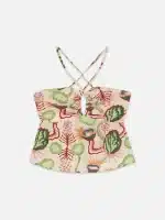 New Collection SCOTCH & SODA COTTON SEERSUCKER KEYHOLE HALTER TOP