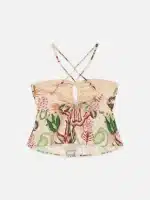 New Collection SCOTCH & SODA COTTON SEERSUCKER KEYHOLE HALTER TOP