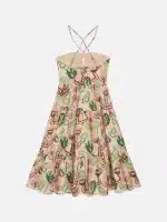 New Collection SCOTCH & SODA COTTON SEERSUCKER KEYHOLE HALTER MIDI DRESS