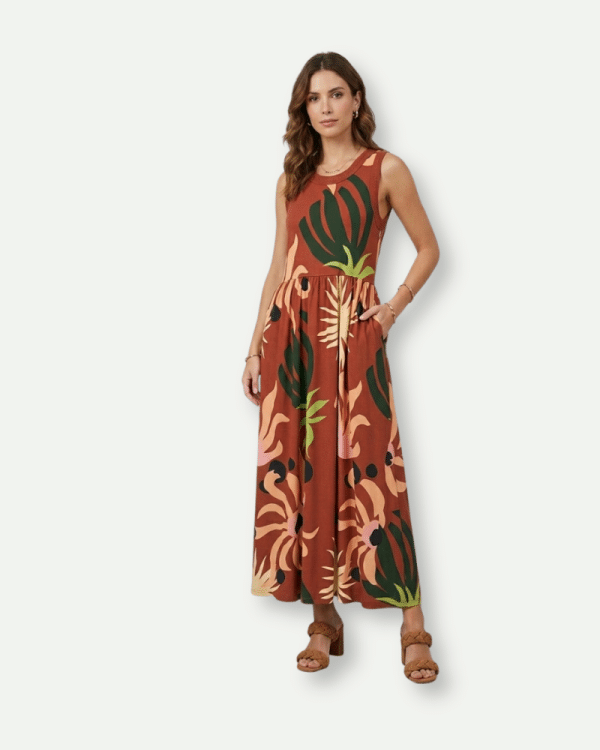 New Collection SCOTCH & SODA PRINTED TANK MIDI DRESS