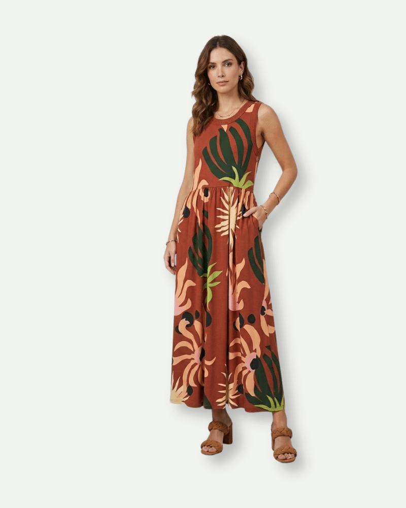 New Collection SCOTCH & SODA PRINTED TANK MIDI DRESS New Collection SCOTCH & SODA PRINTED TANK MIDI DRESS