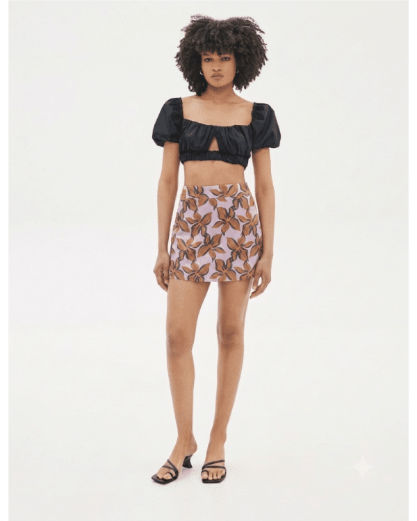New Collection LOVE + ALICIA SOREL FLORAL HIGH – WAISTED SKIRT – SHORTS