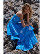 New Collection BE YOU FLORAL PRINTED BLUE MAXI DRESS