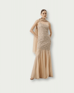 New Collection BE YOU  MAXI DRESS WITH LACE & ONE SHOULDER