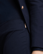 New Collection LAUREN RALPH LAUREN NAVY STRETCH COTTON BLEND TWILL TROUSERS