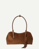 New Collection LAUREN RALPH LAUREN SUEDE LARGE MARCY ZIP SATCHEL