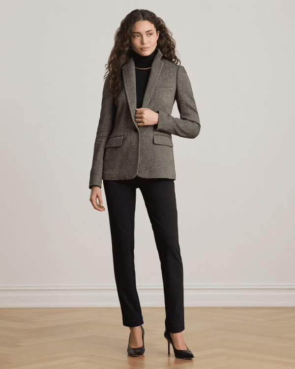 New collection LAUREN RALPH LAUREN BLACK PONTE ANKLE TROUSERS