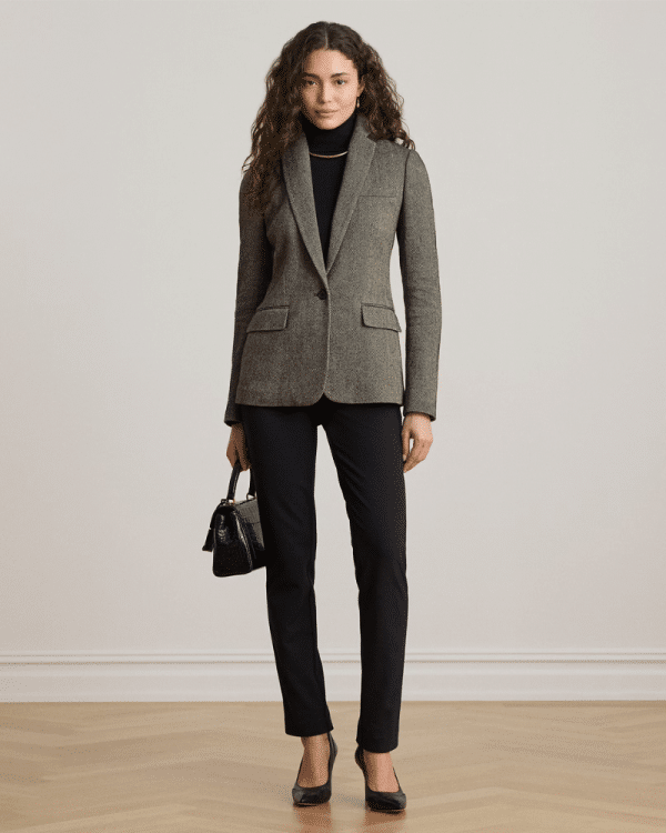 New collection LAUREN RALPH LAUREN BLACK PONTE ANKLE TROUSERS