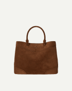 New collection LAUREN RALPH LAUREN PERFORATED SUEDE LARGE MERCY SATCHEL