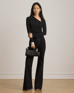 New Collection LAUREN RALPH LAUREN JERSEY ASYMMETRICAL LONG – SLEEVE TOP