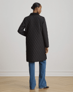 New collection LAUREN RALPH LAUREN CREST-PATCH CORDUROY-TRIM QUILTED JACKET