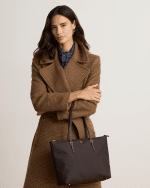New Collection LAUREN RALPH LAUREN MEDIUM KEATON NYLON TOTE BAG
