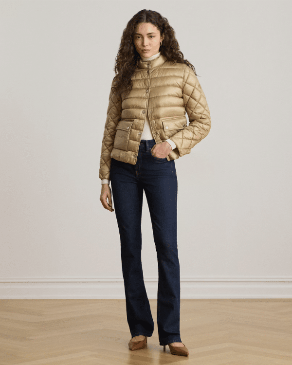 New collection LAUREN RALPH LAUREN QUILTED MOCKNECK PUFFER JACKET