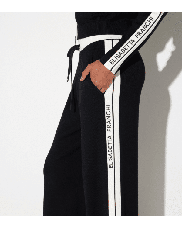 New Collection ELISABETTA FRANCHI KNIT TROUSERS WITH LOGO