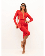 New Collection ELISABETTA FRANCHI RED DRESS