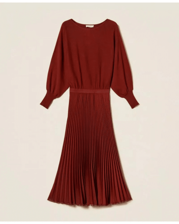 New Collection TWINSET RUST – COLORED TWIN SET DRESS