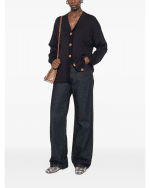 New Collection ELISABETTA FRANCHI V-NECK BUTTON-UP CARDIGAN