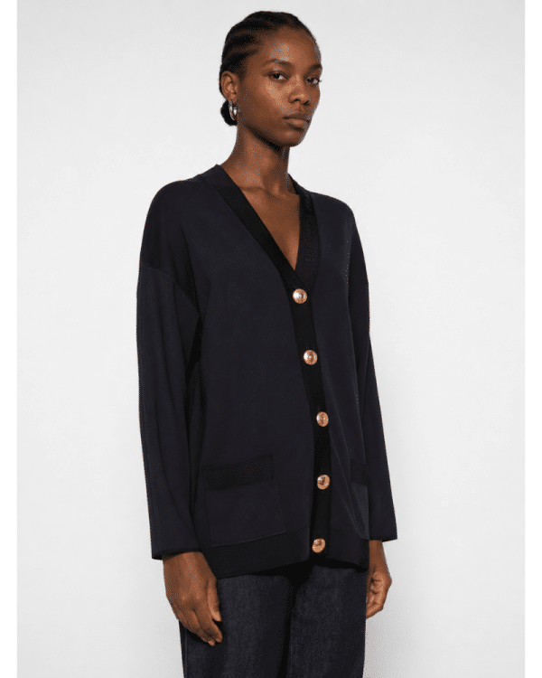 New Collection ELISABETTA FRANCHI V-NECK BUTTON-UP CARDIGAN