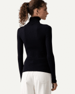 New Collection ELIZABETTA FRANCHI WOMEN’S RIBBED – KNIT VISCOSE TURTLENECK