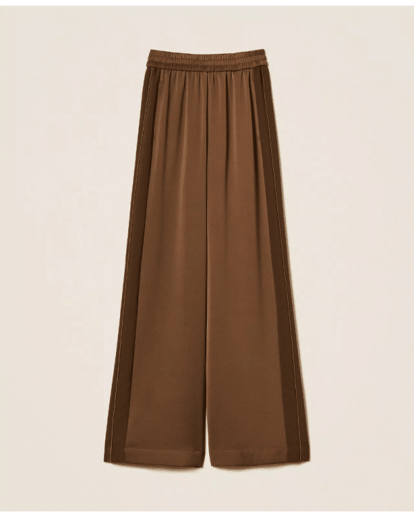 New collection TWEENSET ENVERS SATIN PALAZZO TROUSERS