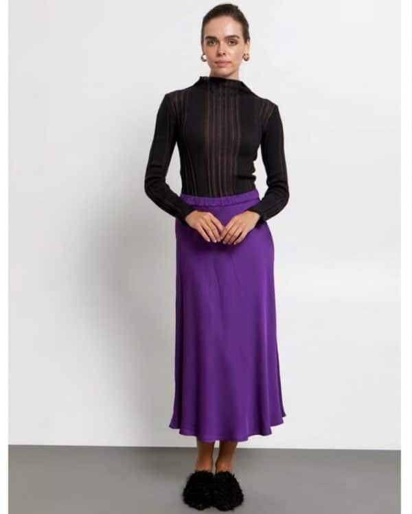 New Collection KOURBELA ARCHETYPES KNIT LONGSLEEVE BLOUSE WITH HIGH NECK