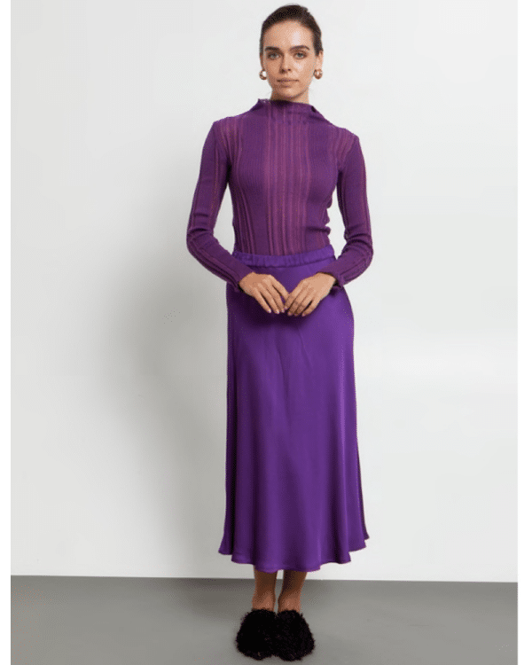 New Collection KOURBELA ARCHETYPES KNIT LONGSLEEVE BLOUSE WITH HIGH NECK