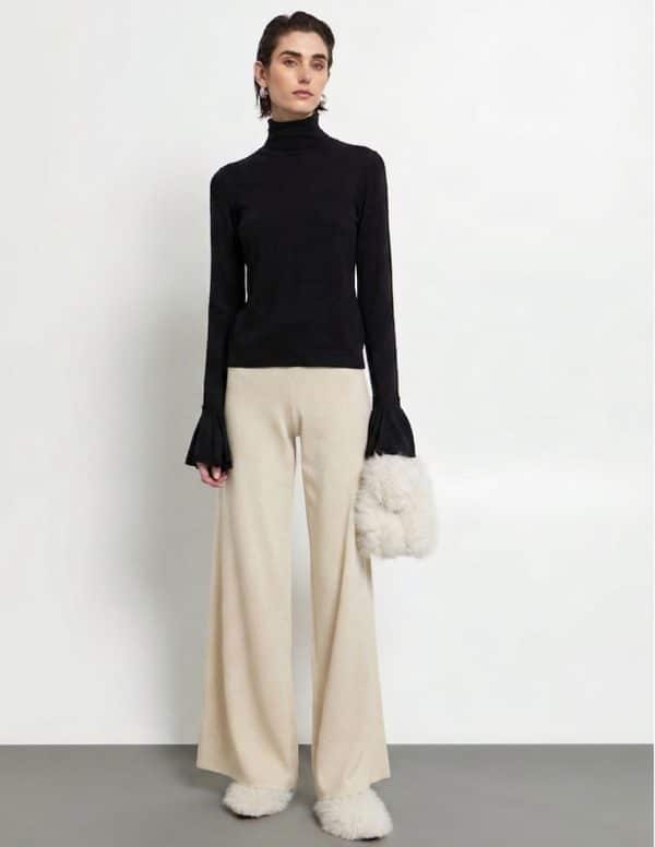 New Collection KOURBELA FLEETING THOUGHTS TURTLENECK TOP WITH FLARED SLEEVES